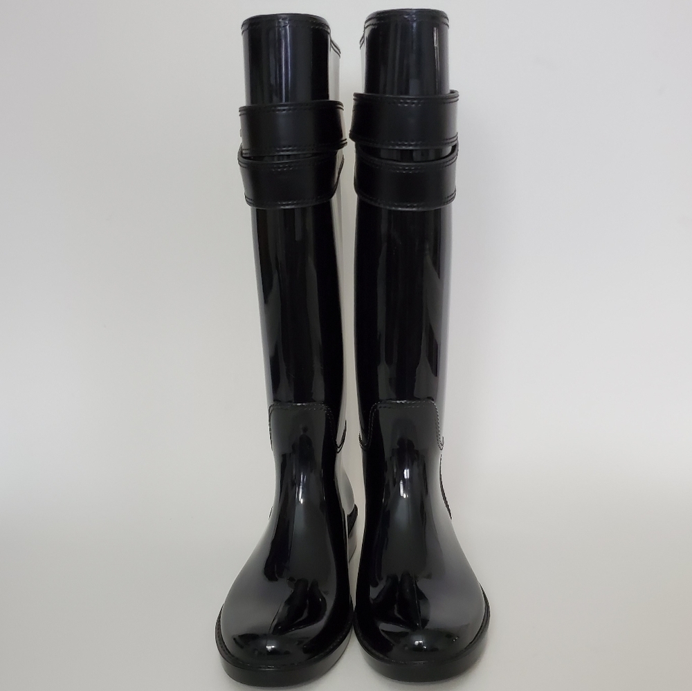 Coach Talia Rain Boots glossy water proof black - Picture 7 of 7